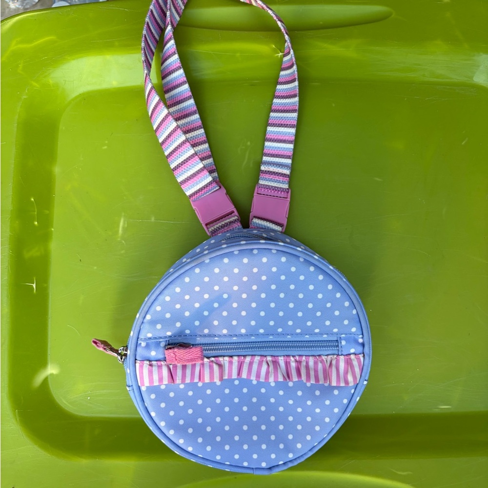Matilda Jane Blue & Pink Polka Dot Round Crossbody